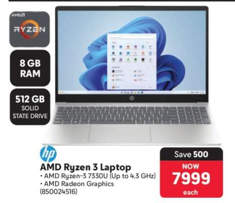 HP AMD Ryzen 3 Laptop