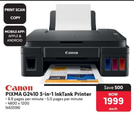Canon PIXMA G2410 3-in-1 InkTank Printer