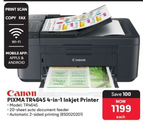 Canon PIXMA TR4645 4-in-1 Inkjet Printer