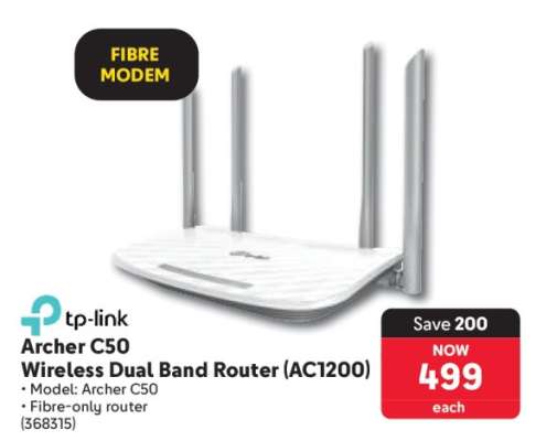 tp-link Archer C50 Wireless Dual Band Router (AC1200)