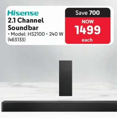 Hisense 2.1 Channel Soundbar