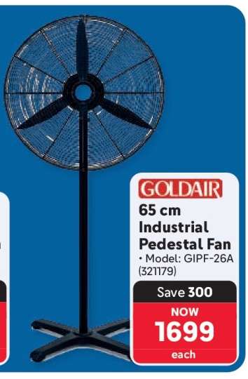 Goldair 65 cm Industrial Pedestal Fan