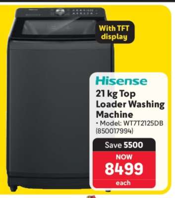 Hisense 21 kg Top Loader Washing Machine