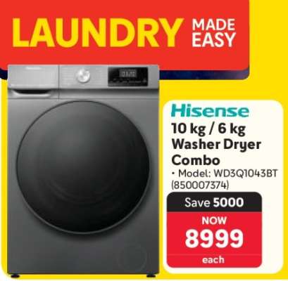Hisense 10 kg / 6 kg Washer Dryer Combo
