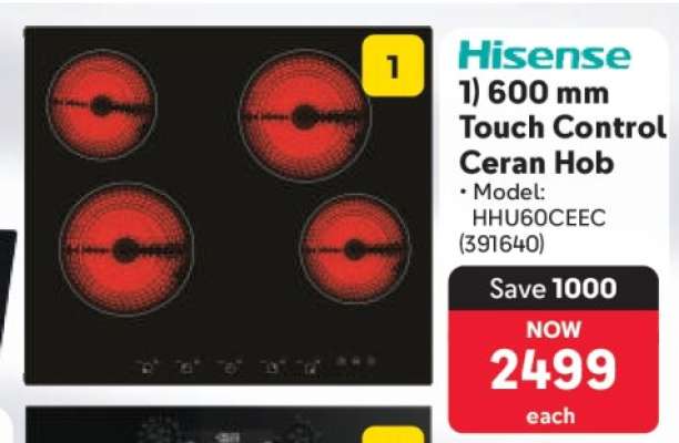 Hisense 600 mm Touch Control Ceran Hob