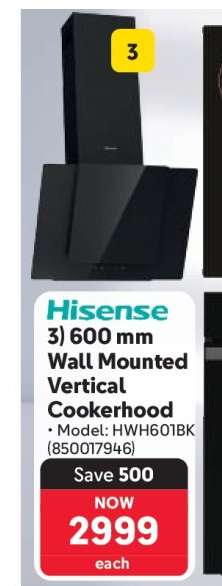 Hisense 600 mm Wall Mounted Vertical Cookerhood