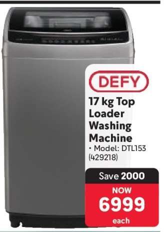DEFY 17 kg Top Loader Washing Machine