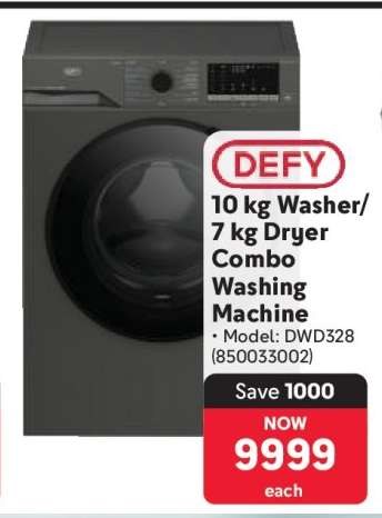 DEFY 10 kg Washer/7 kg Dryer Combo Washing Machine