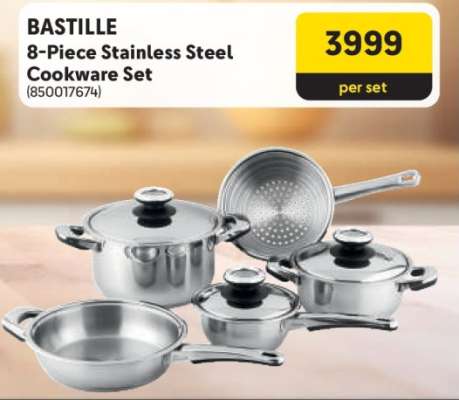 BASTILLE 8-Piece Stainless Steel Cookware Set