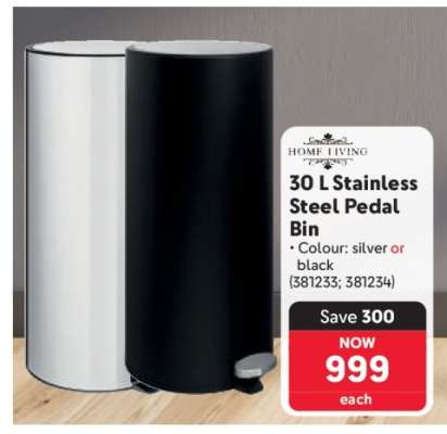 30 L Stainless Steel Pedal Bin