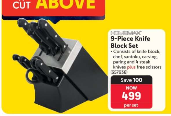 HOMEMAX 9-Piece Knife Block Set