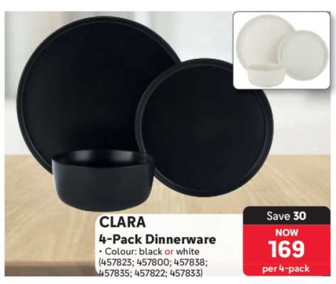 CLARA 4-Pack Dinnerware