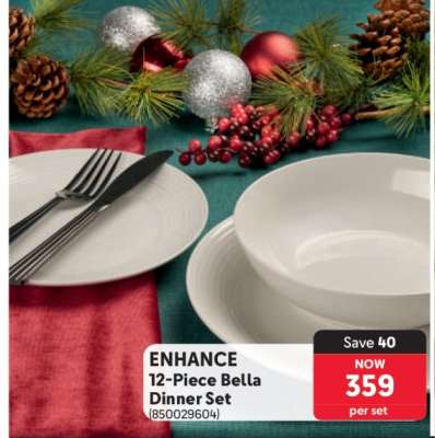 ENHANCE 12-Piece Bella Dinner Set