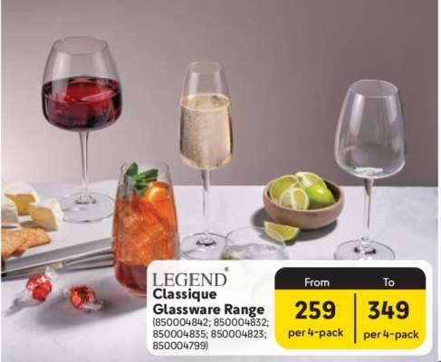 LEGEND Classique Glassware Range