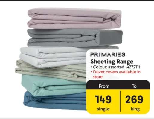 PRIMARIES Sheeting Range