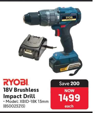 RYOBI 18V Brushless Impact Drill