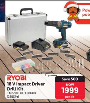 RYOBI 18 V Impact Driver Drill Kit