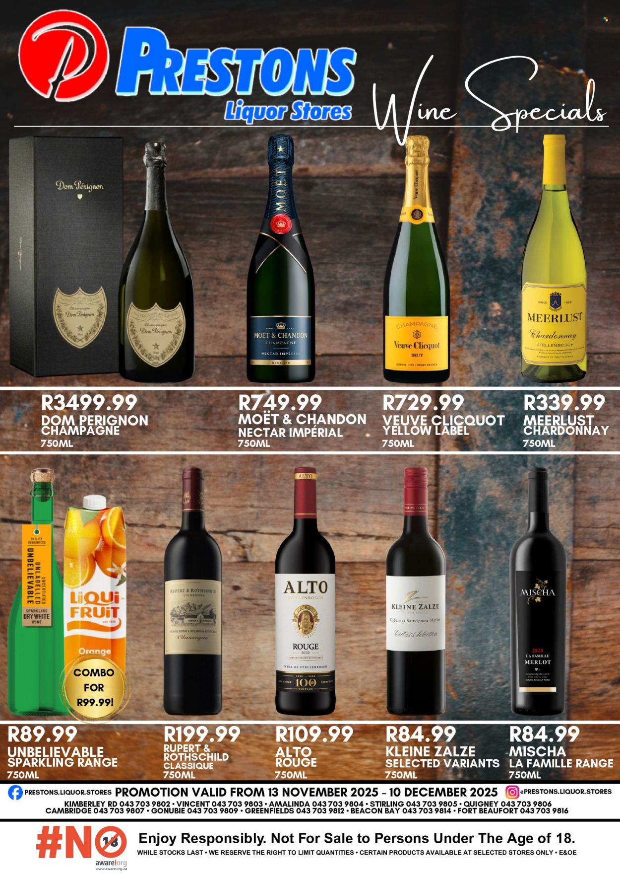 Prestons Liquor Stores specials - 13/11/2025 - 10/12/2025. Page 1
