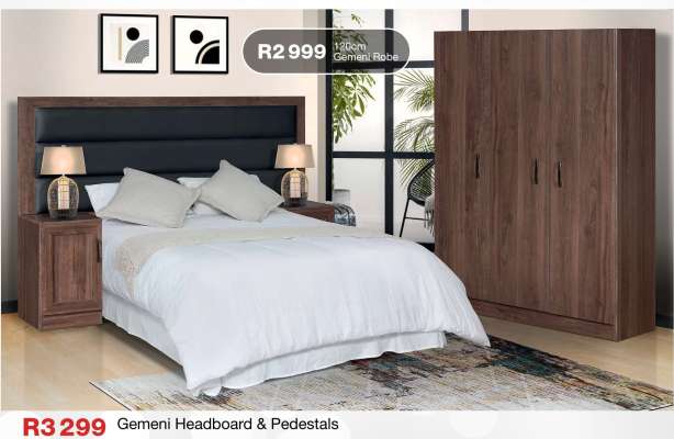 Gemeni Headboard & Pedestals