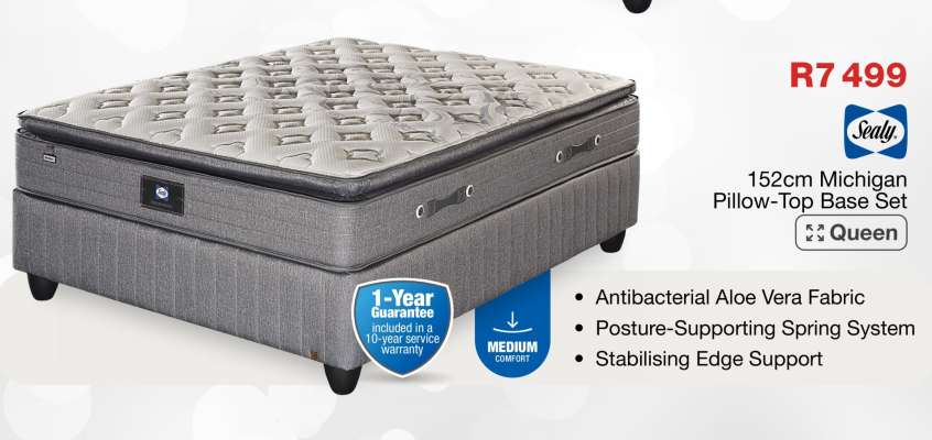 152cm Michigan Pillow-Top Base Set