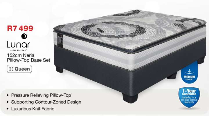Lunar 152cm Neria Pillow-Top Base Set