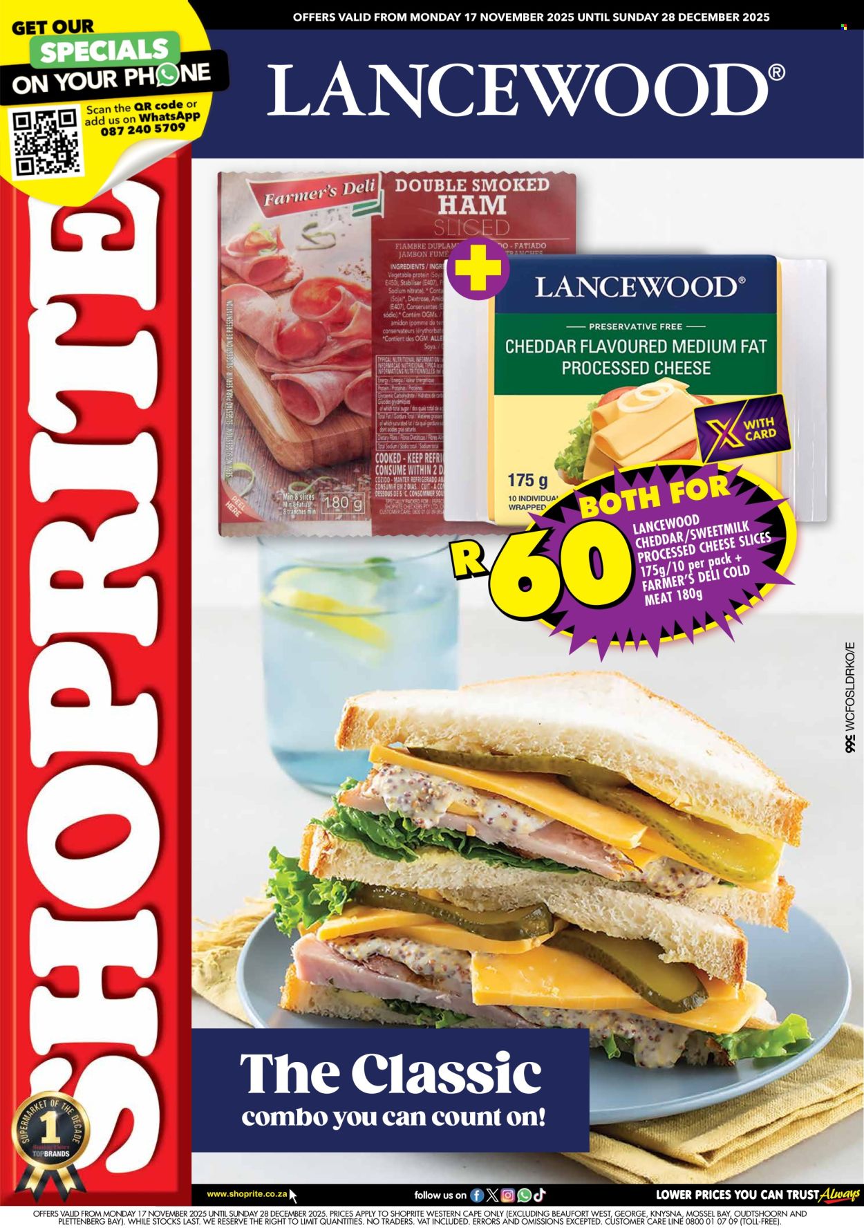 Shoprite specials - 17/11/2025 - 28/12/2025. Page 1