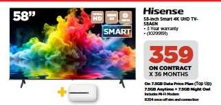 Hisense 58-inch Smart 4K UHD TV-58A6N