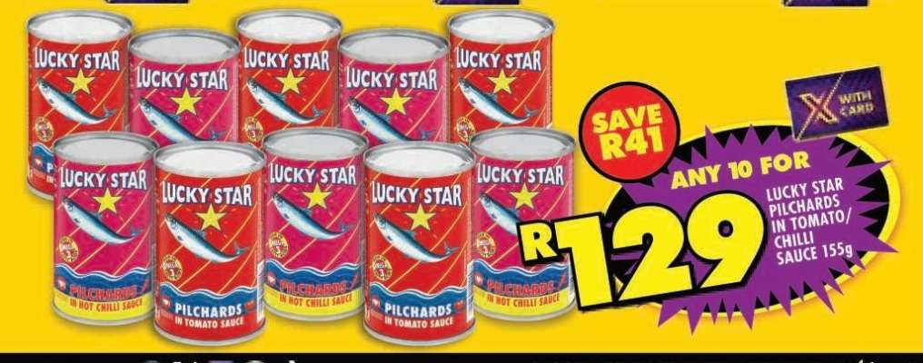 LUCKY STAR PILCHARDS IN TOMATO/CHILLI SAUCE 155g