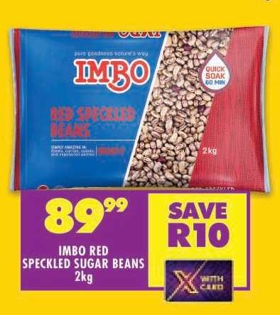 IMBO RED SPECKLED SUGAR BEANS 2kg