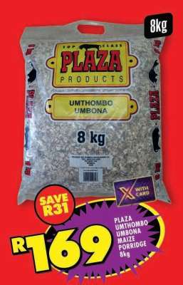 PLAZA UMTHOMBO UMBONA MAIZE PORRIDGE 8kg