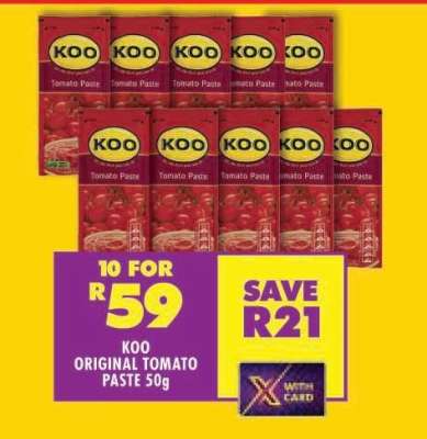 KOO ORIGINAL TOMATO PASTE 50g