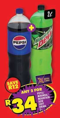 PEPSI/MIRINDA/MOUNTAIN DEW SOFT DRINK 2L