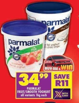 PARMALAT FRUIT/SMOOTH YOGHURT