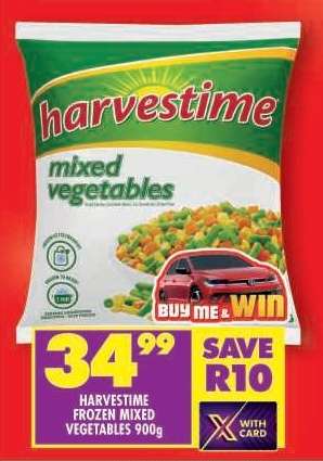 HARVESTIME FROZEN MIXED VEGETABLES 900g