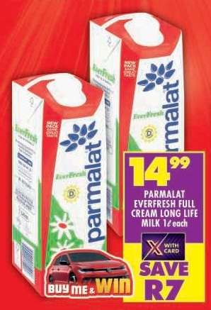 PARMALAT EVERFRESH FULL CREAM LONG LIFE MILK