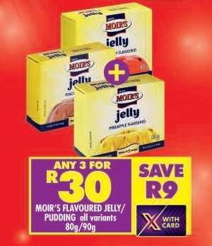 MOIR'S FLAVOURED JELLY/PUDDING