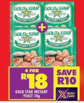GOLD STAR INSTANT YEAST 10g