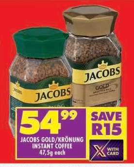 JACOBS GOLD/KRÖNUNG INSTANT COFFEE