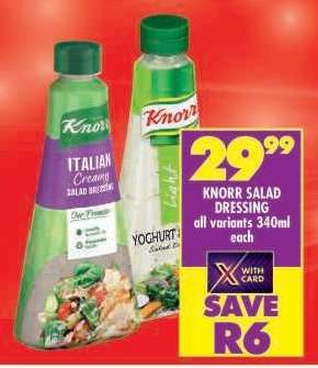 KNORR SALAD DRESSING all variants 340ml each