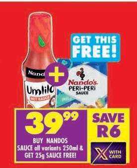 Nandos Sauce all variants 250ml