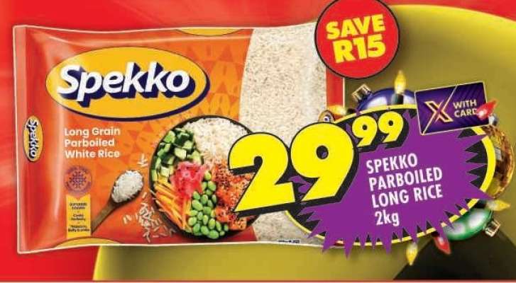 SPEKKO PARBOILED LONG RICE 2kg