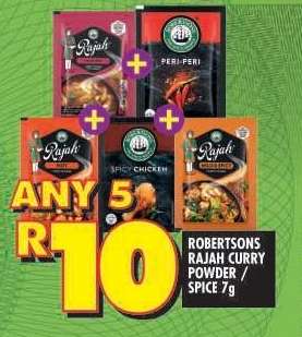 ROBERTSONS RAJAH CURRY POWDER / SPICE 7g
