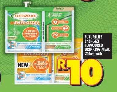 FUTURELIFE ENERGIZE FLAVOURED DRINKING MEAL 256ml each