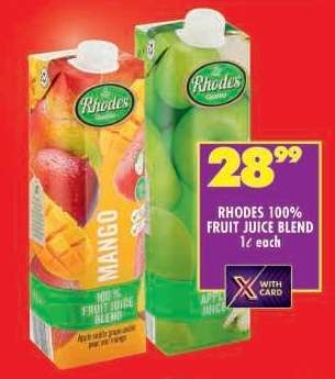 RHODES 100% FRUIT JUICE BLEND