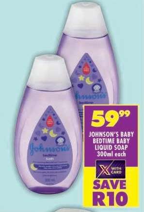 JOHNSON'S BABY BEDTIME BABY LIQUID SOAP 300ml each