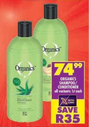 Organics Shampoo Conditioner