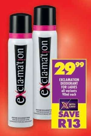 Exclamation Deodorant for Ladies