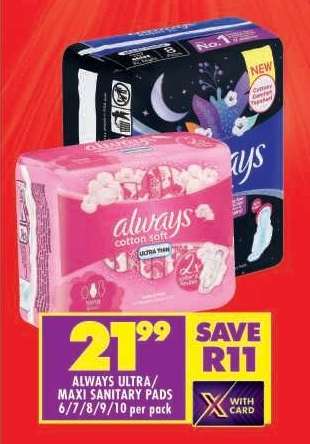 ALWAYS ULTRA/MAXI SANITARY PADS