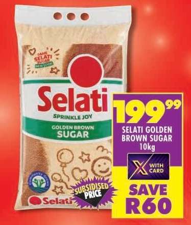 SELATI GOLDEN BROWN SUGAR 10kg
