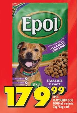 EPOL FLAVOURED DOG FOOD all variants 7kg/8kg each